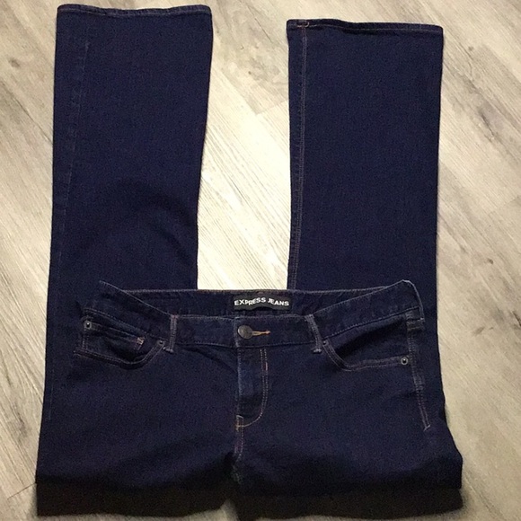 Express Jeans Boot Low Rise Woman’s Size 10 Denim - Picture 2 of 4